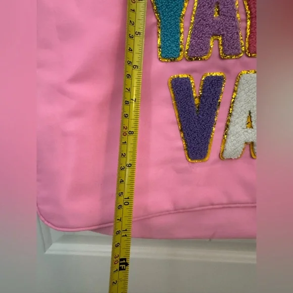 Pink Tote Bag with Colorful 'YAY FOR VACAY' Design simply southern - Picture 4 of 8